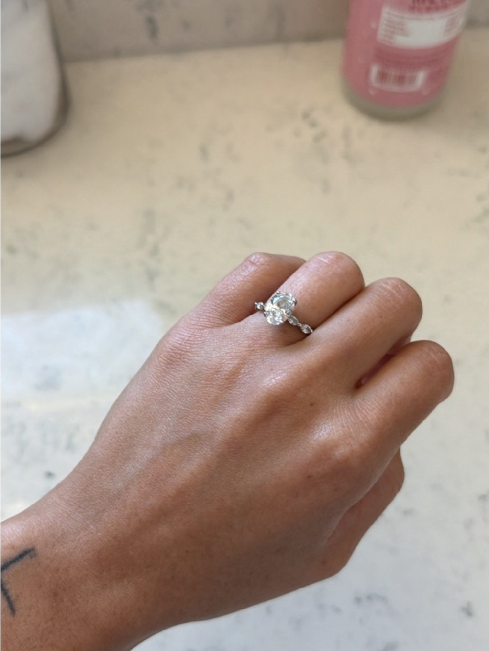 Lab grown diamond ring